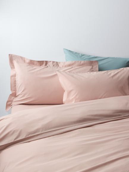 John Lewis Egyptian Cotton Percale Easy Care 260 Thread Count Bedding, Plaster Pink