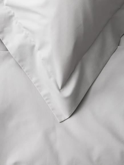 John Lewis Egyptian Cotton Percale Easy Care 260 Thread Count Bedding - view 2, Light Grey