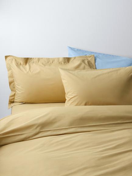John Lewis Egyptian Cotton Percale Easy Care 260 Thread Count Bedding, Hay Yellow