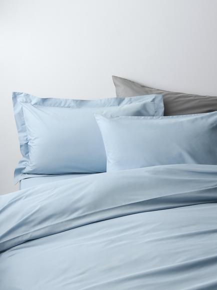 John Lewis Egyptian Cotton Percale Easy Care 260 Thread Count Bedding, Sky Blue
