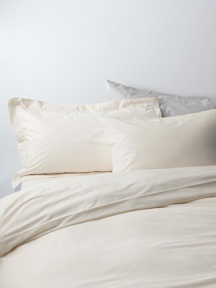 John Lewis Egyptian Cotton Percale Easy Care 260 Thread Count Bedding, Natural
