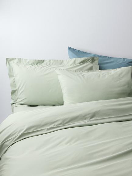 John Lewis Egyptian Cotton Percale Easy Care 260 Thread Count Bedding, Mist Green