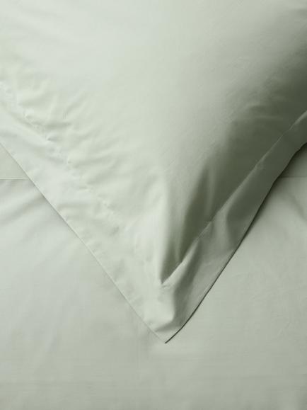 John Lewis Egyptian Cotton Percale Easy Care 260 Thread Count Bedding - view 2, Mist Green