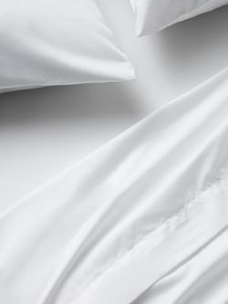 John Lewis Egyptian Cotton Percale Easy Care 260 Thread Count Flat Sheet, White