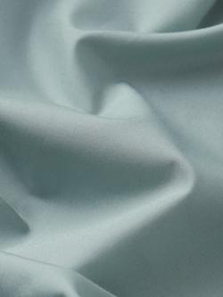 John Lewis Egyptian Cotton Percale Easy Care 260 Thread Count Fitted Sheet - view 2, Duck Egg