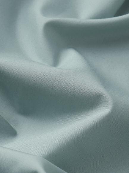 John Lewis Egyptian Cotton Percale Easy Care 260 Thread Count Fitted Sheet - view 2, Duck Egg