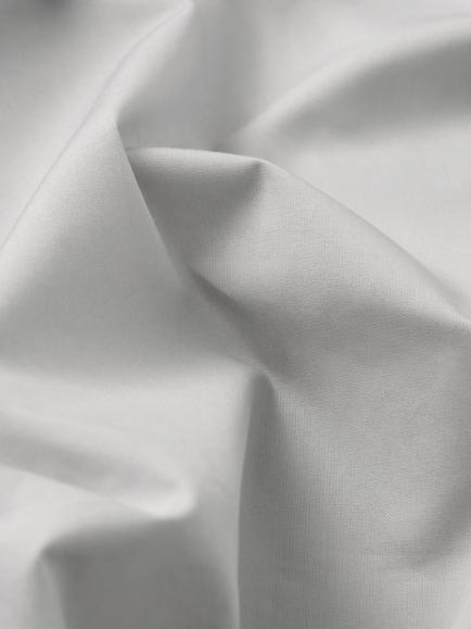John Lewis Egyptian Cotton Percale Easy Care 260 Thread Count Fitted Sheet - view 2, Light Grey