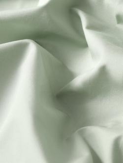 John Lewis Egyptian Cotton Percale Easy Care 260 Thread Count Fitted Sheet - view 2, Mist Green