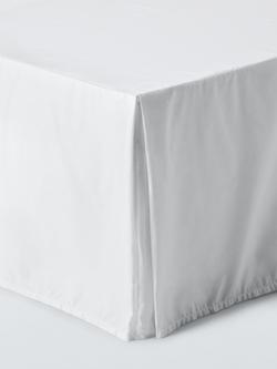 John Lewis Egyptian Cotton Percale Easy Care 260 Thread Count Boxed Valance, White, White
