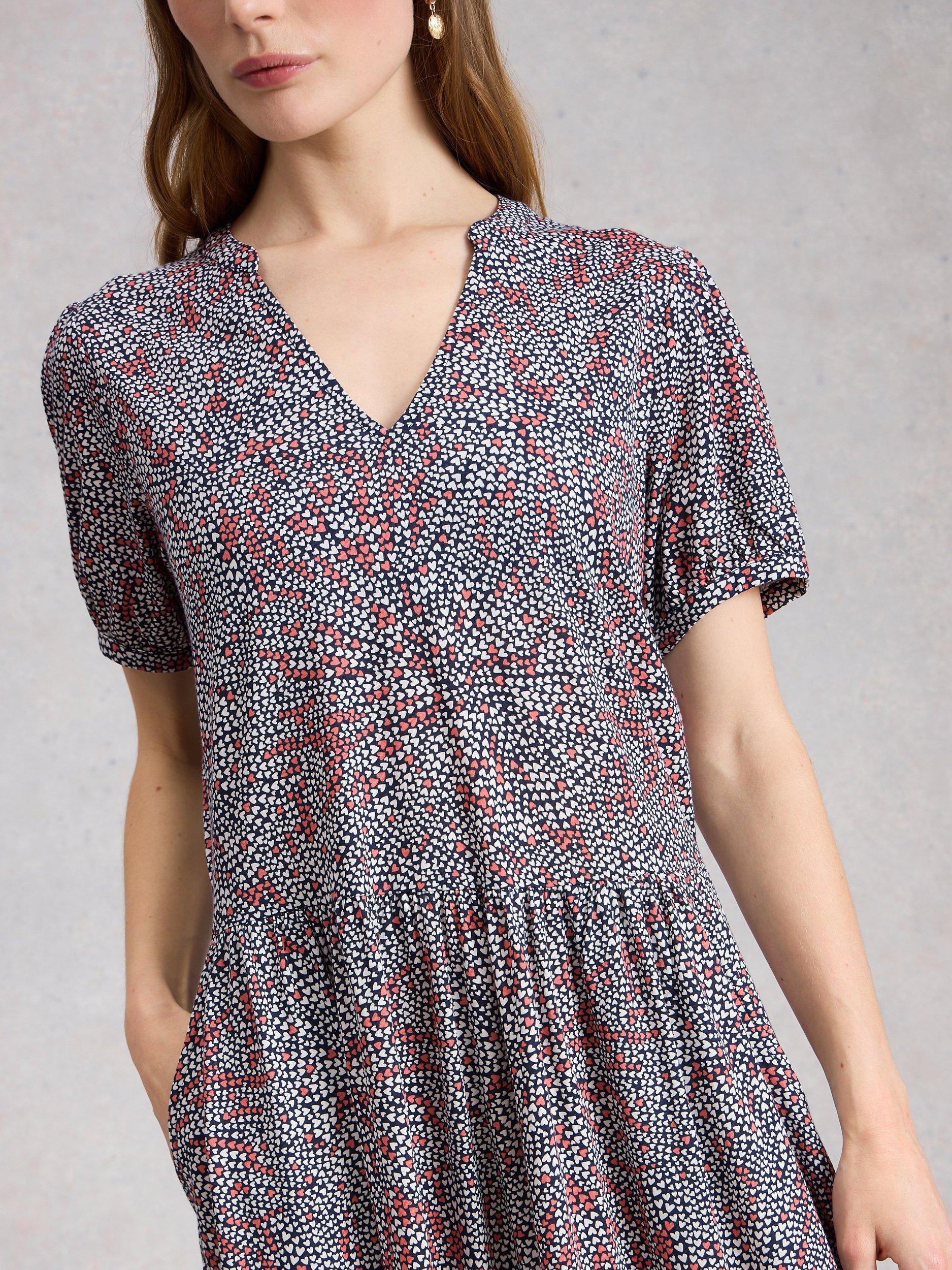 Product image 3 of 6, which shows White Stuff Leah Midi Dress, Blue/Multi, 6