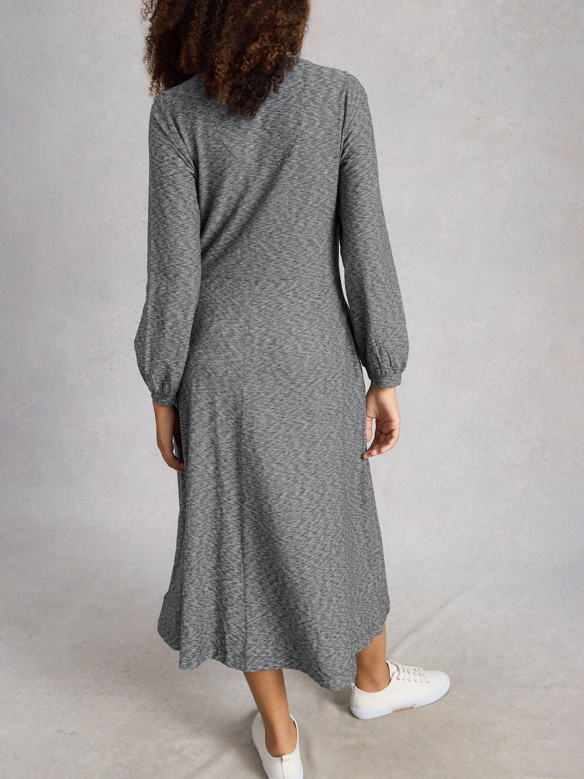 Product image 2 of 6, which shows White Stuff Megan Cotton Button Down Midi Dress, Navy/Multi, 6