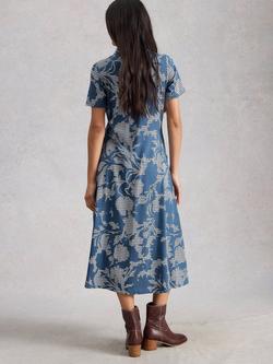 White Stuff Rua Midi Dress, Blue - view 2, Blue