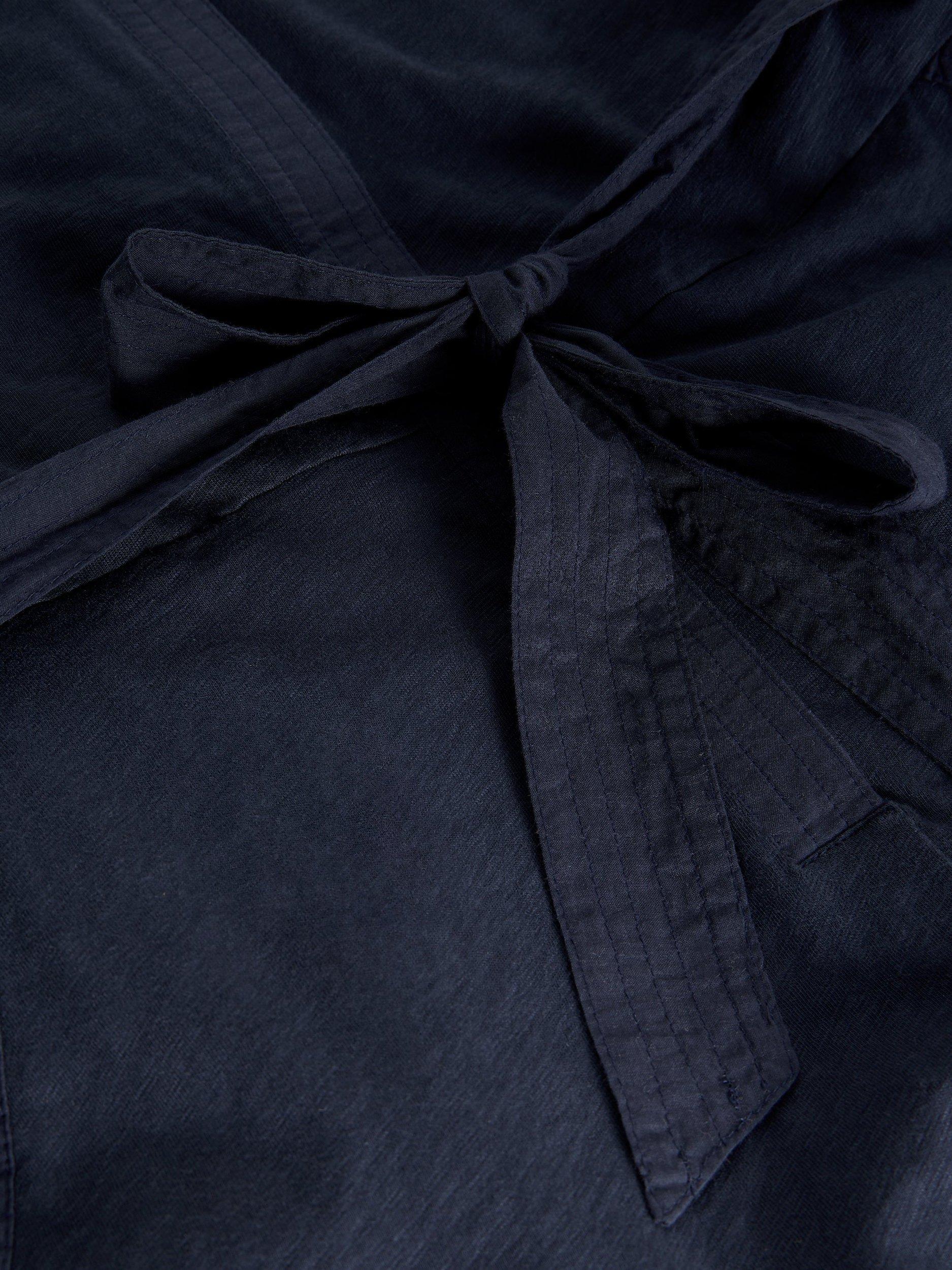 Product image 6 of 6, which shows White Stuff Sandy Cotton Jumpsuit, Navy, 6S