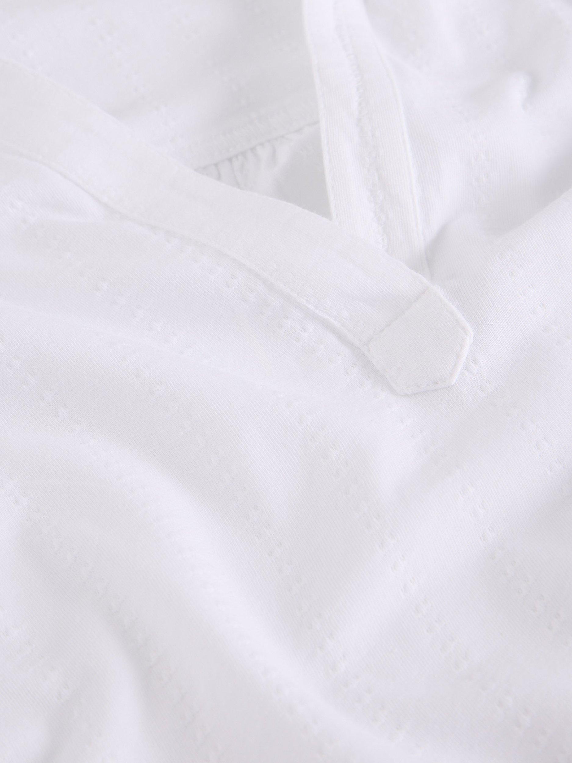 Product image 6 of 6, which shows White Stuff Allie Textured Shirt, White, 6