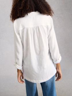 White Stuff Annie Organic Cotton Shirt, White - view 2, White
