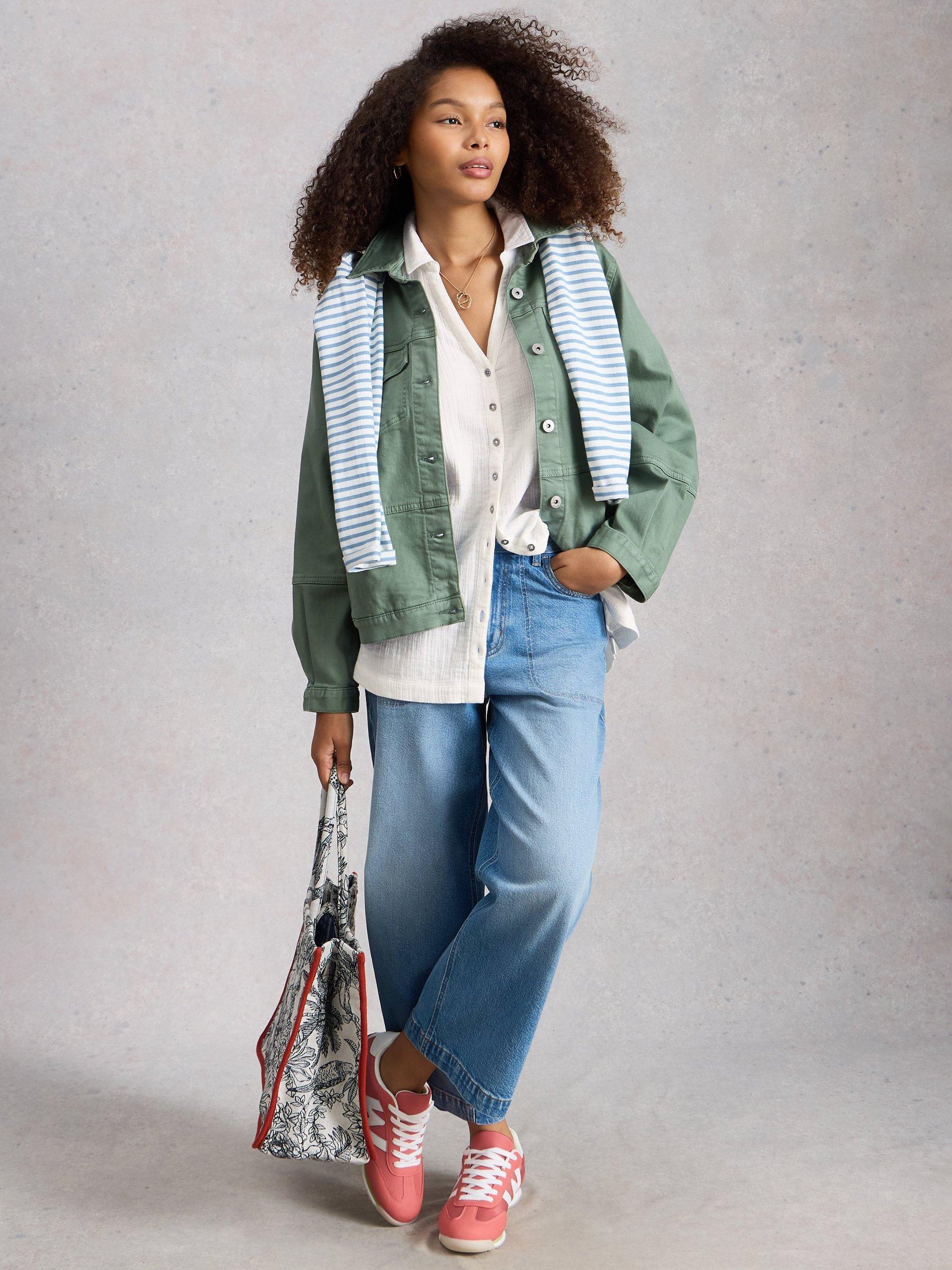 Product image 3 of 6, which shows White Stuff Annie Organic Cotton Shirt, White, 6