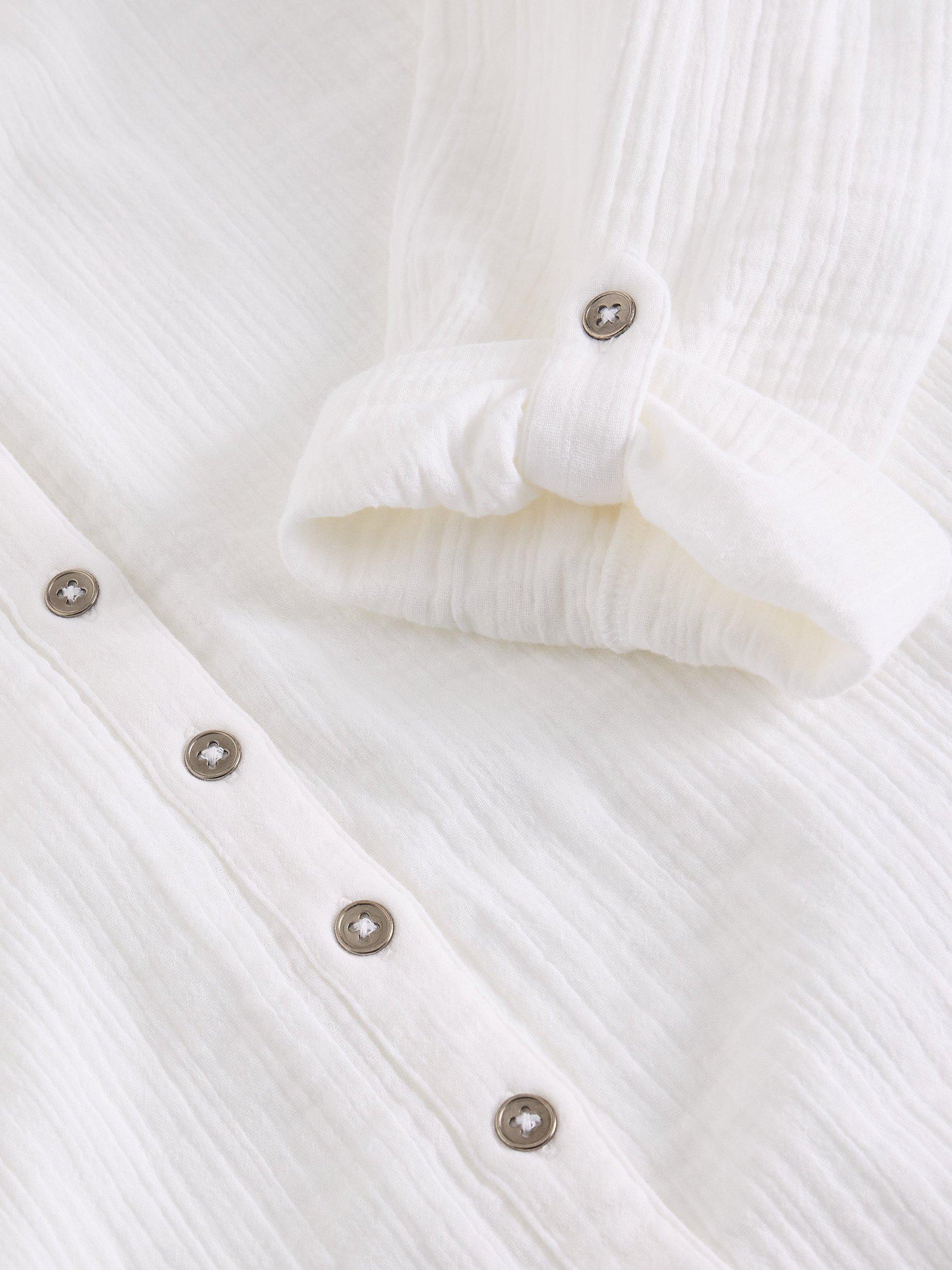 Product image 6 of 6, which shows White Stuff Annie Organic Cotton Shirt, White, 6