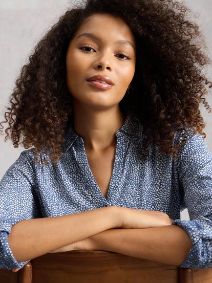White Stuff Annie Jersey Shirt - view 2, Navy