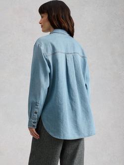 White Stuff Lydia Long Sleeve Denim Shirt, Blue - view 2, Blue
