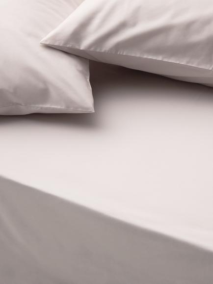 John Lewis Egyptian Cotton Percale Easy Care 400 Thread Count Deep Fitted Sheet, Pink Tint