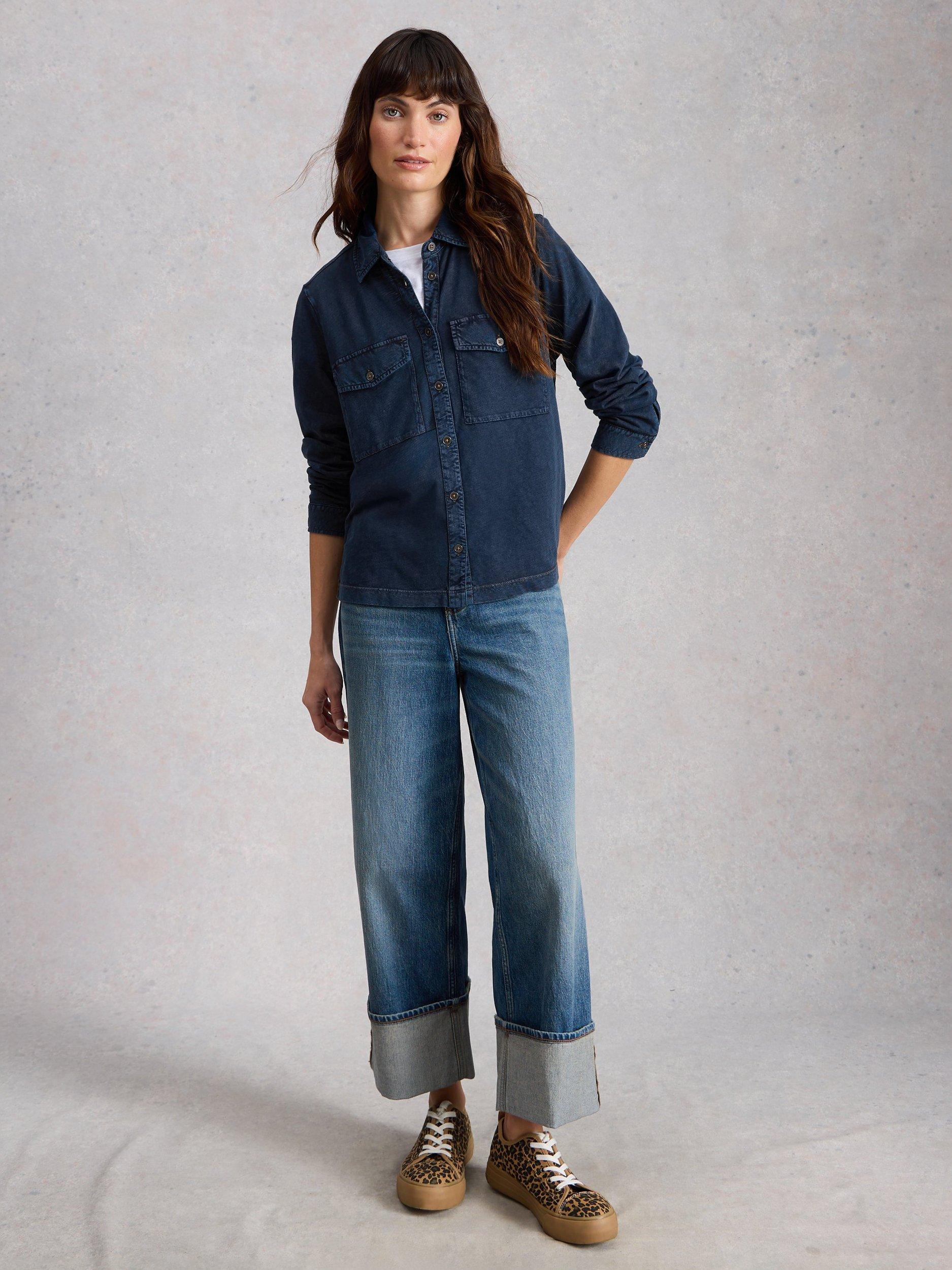 Product image 1 of 6, which shows White Stuff Una Pocket Utility Shirt, Blue, 6