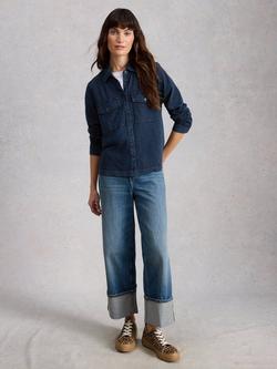 White Stuff Una Pocket Utility Shirt, Blue, Blue