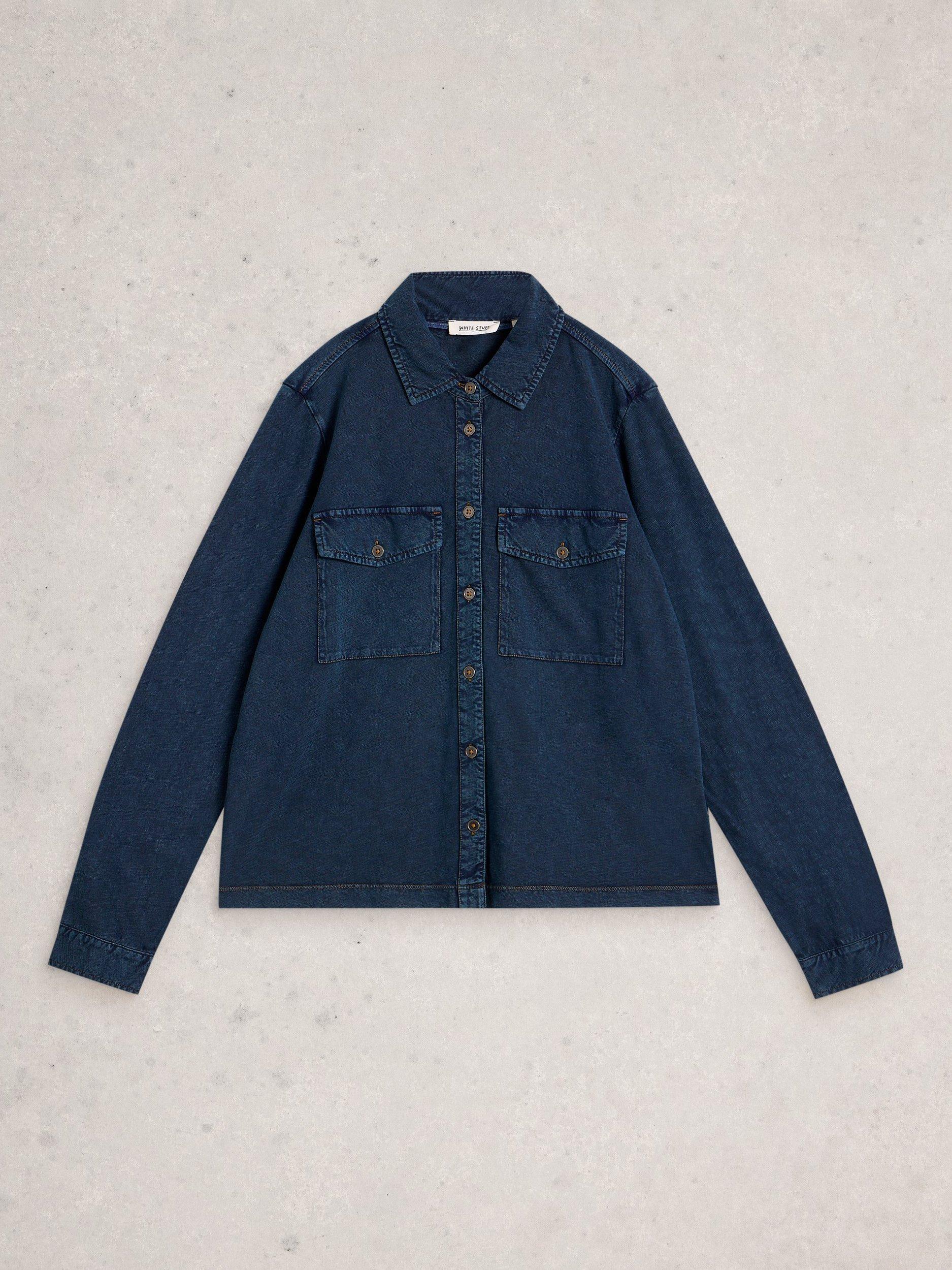 Product image 5 of 6, which shows White Stuff Una Pocket Utility Shirt, Blue, 6