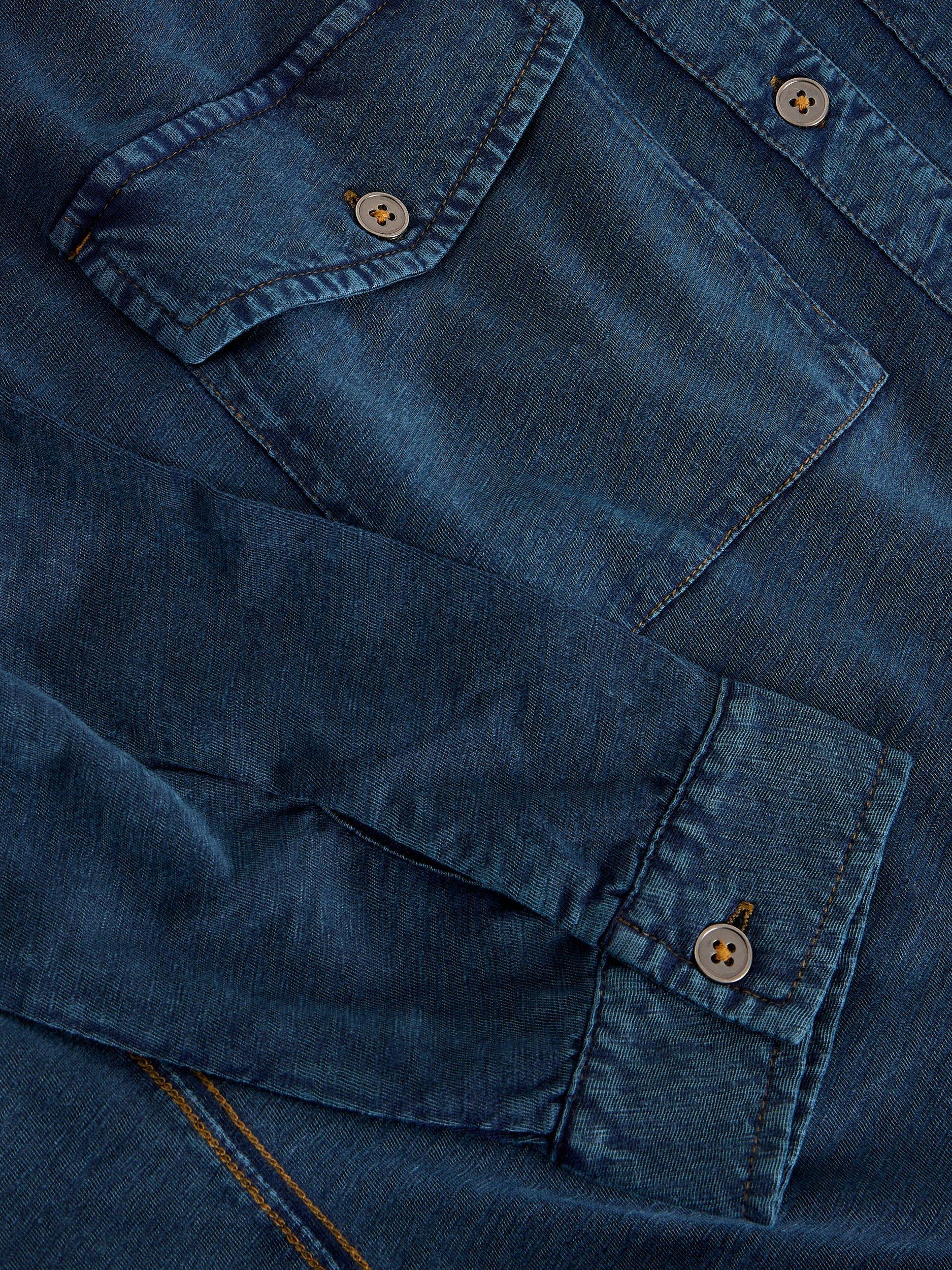 Product image 6 of 6, which shows White Stuff Una Pocket Utility Shirt, Blue, 6