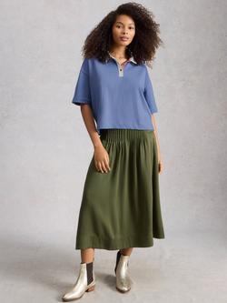 White Stuff Ruby Organic Cotton Shirt, Blue, Blue