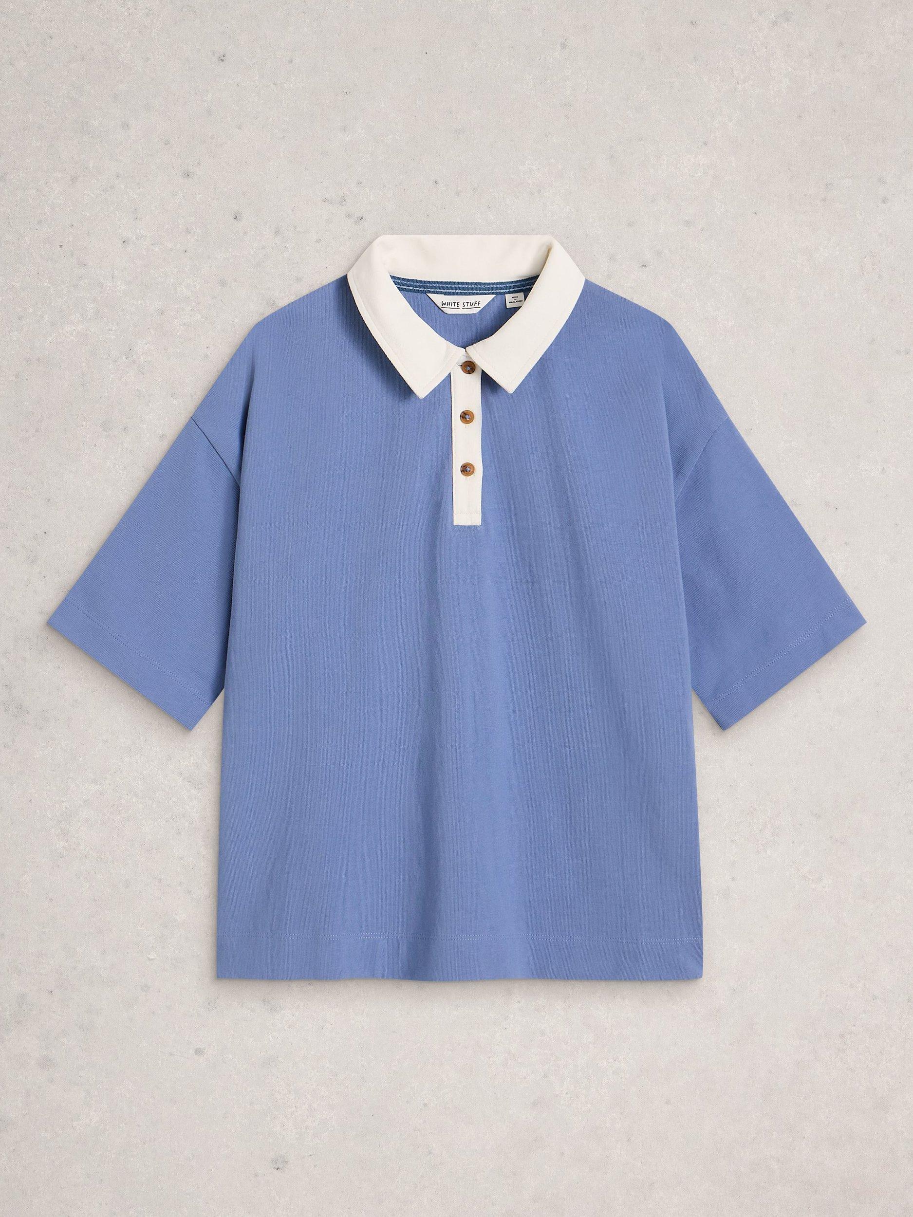 Product image 5 of 6, which shows White Stuff Ruby Organic Cotton Shirt, Blue, 6