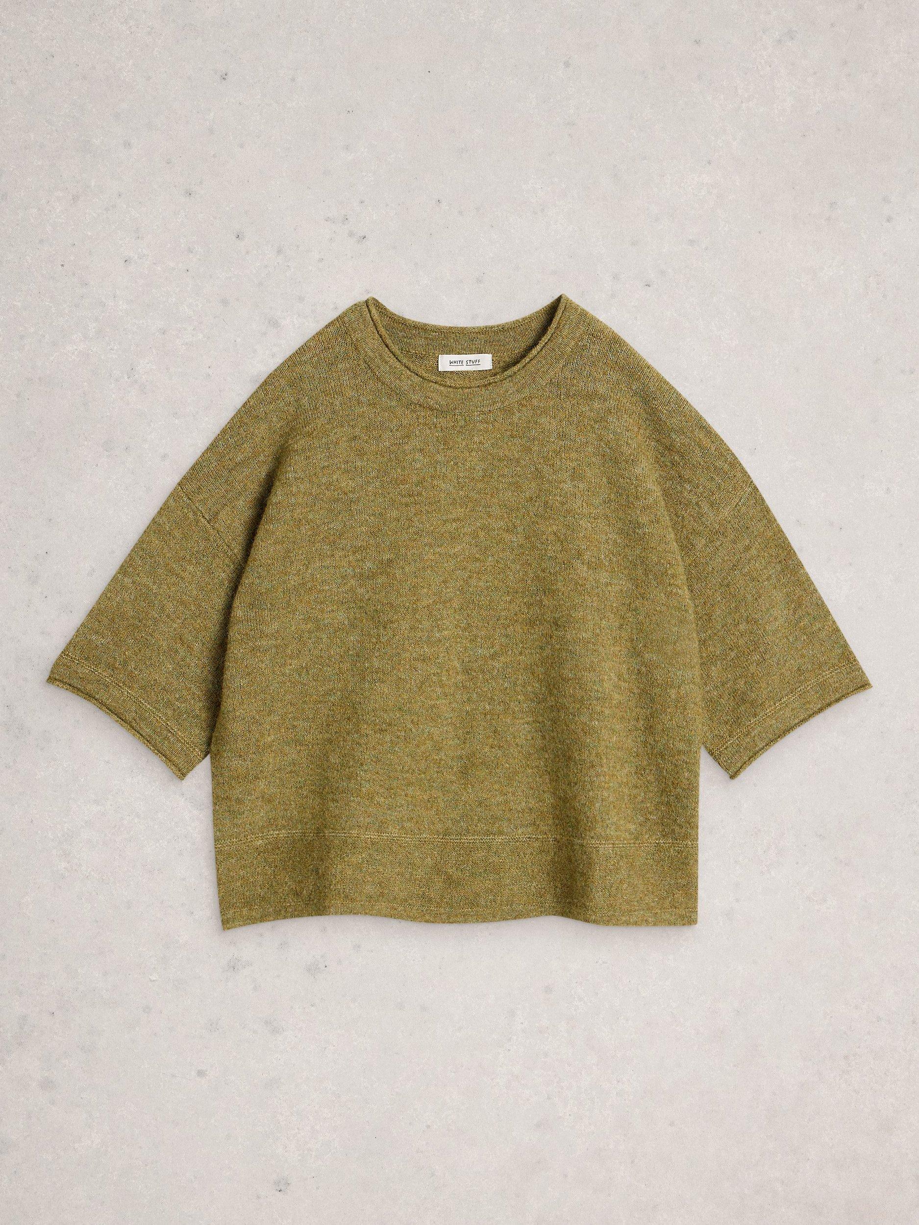 Product image 5 of 6, which shows White Stuff Kate Knitted T-Shirt, Light Green, 6