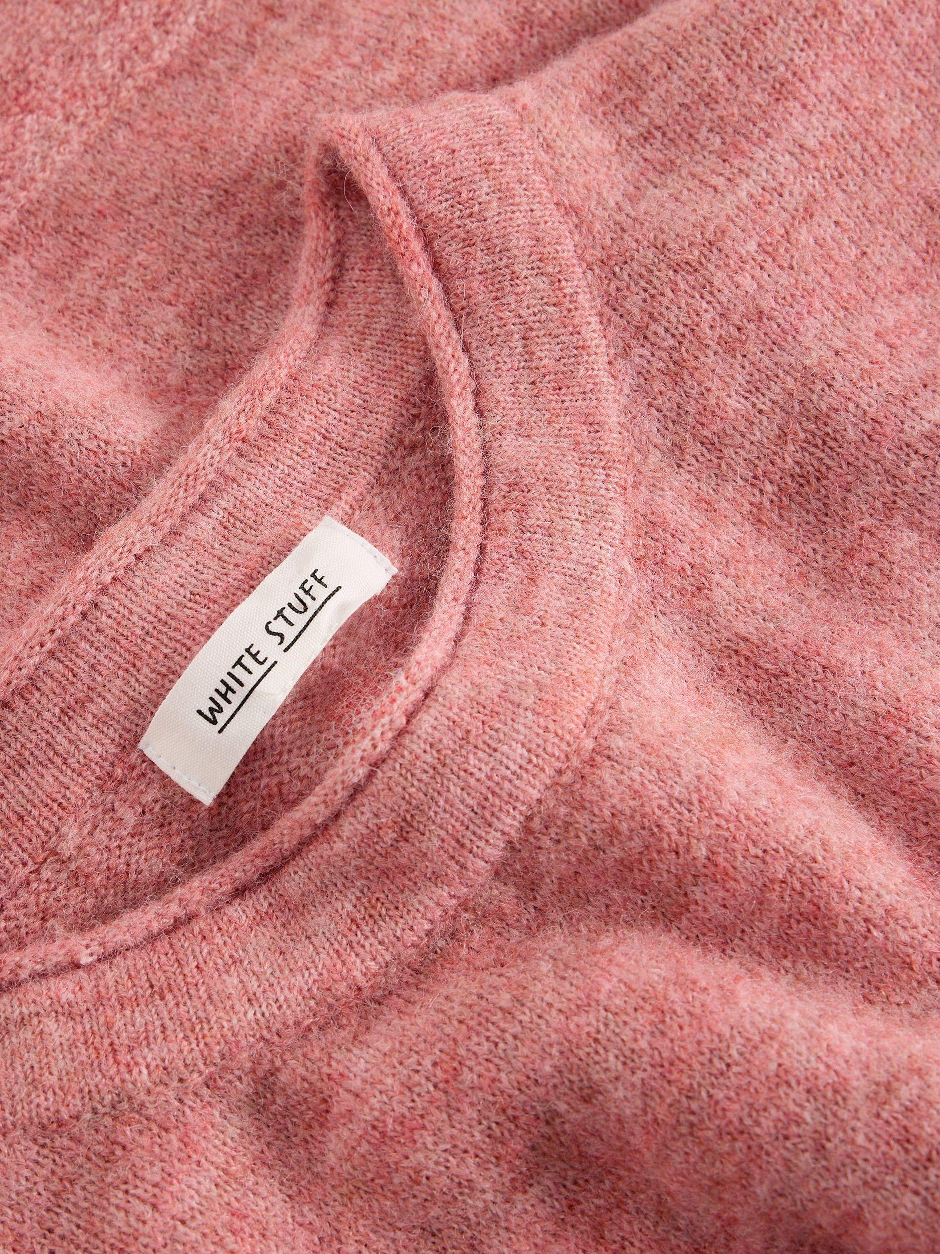 Product image 6 of 6, which shows White Stuff Kate Knitted T-Shirt, Mid Pink, 6