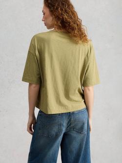 White Stuff Katya T-Shirt, Khaki - view 2, Khaki