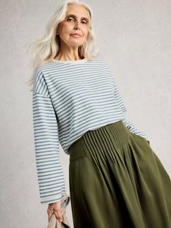 White Stuff Kim Stripe Top, White/Multi, White/Multi