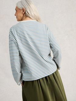 White Stuff Kim Stripe Top, White/Multi - view 2, White/Multi