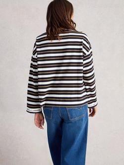 White Stuff Kim Stripe Top, Blue/Multi - view 2, Blue/Multi