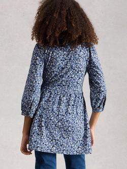 White Stuff Lara Cotton Tunic, Blue/Multi - view 2, Blue/Multi