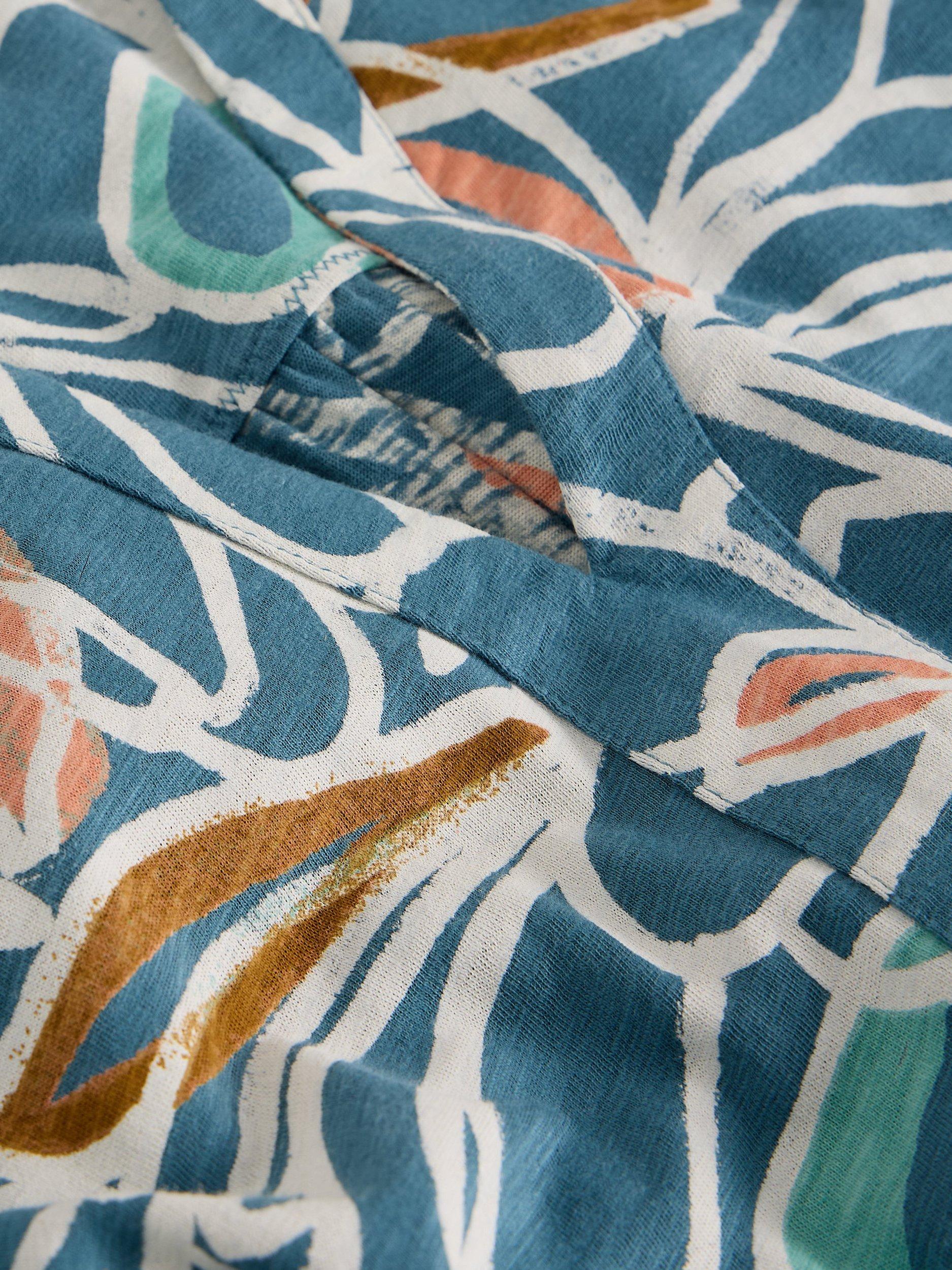 Product image 2 of 6, which shows White Stuff Marta V-Neck Tunic, Teal, 6