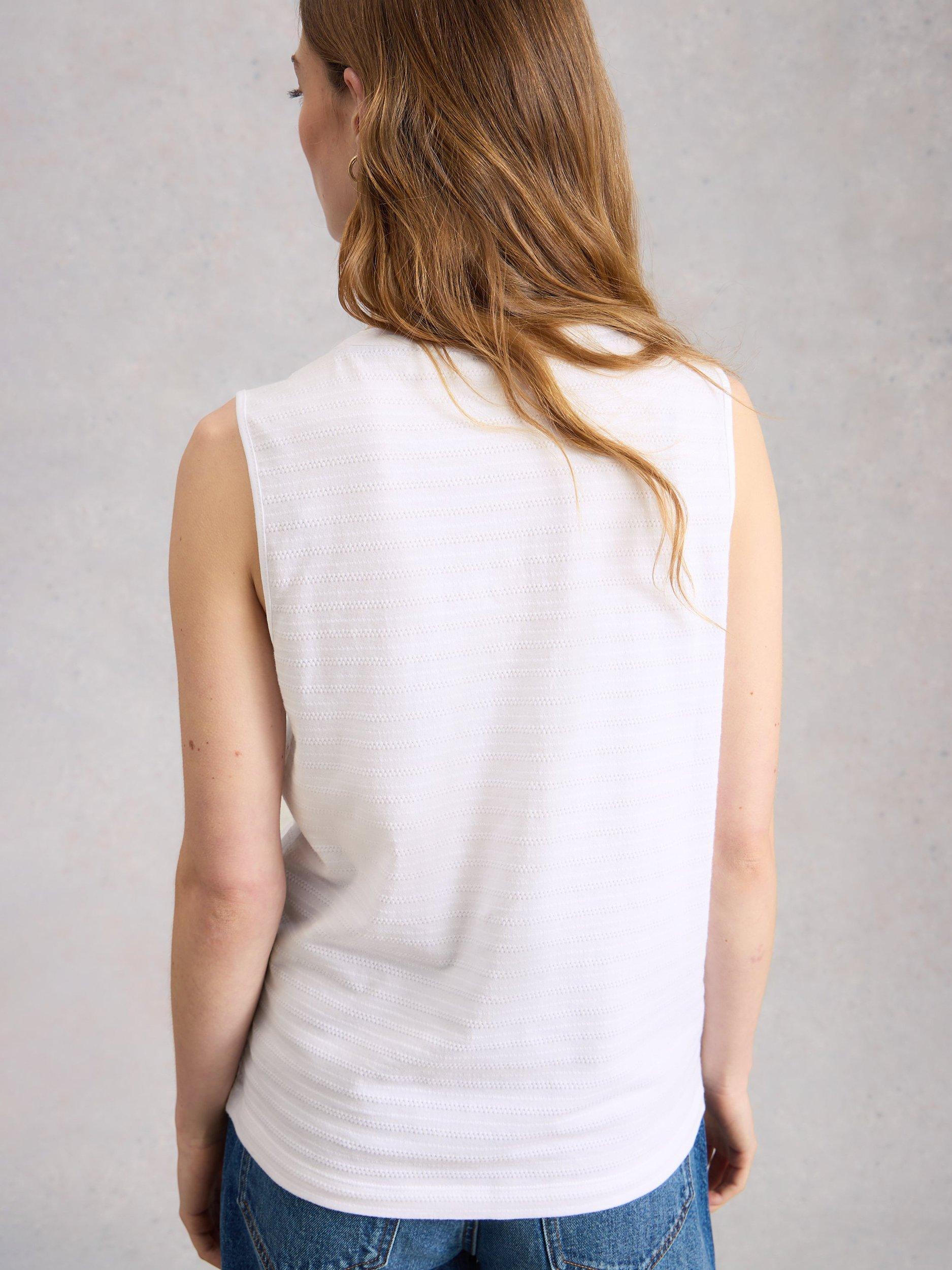 Product image 2 of 6, which shows White Stuff Nora Cotton Vest, White, 6