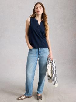 White Stuff Nora Cotton Vest - view 2, Navy