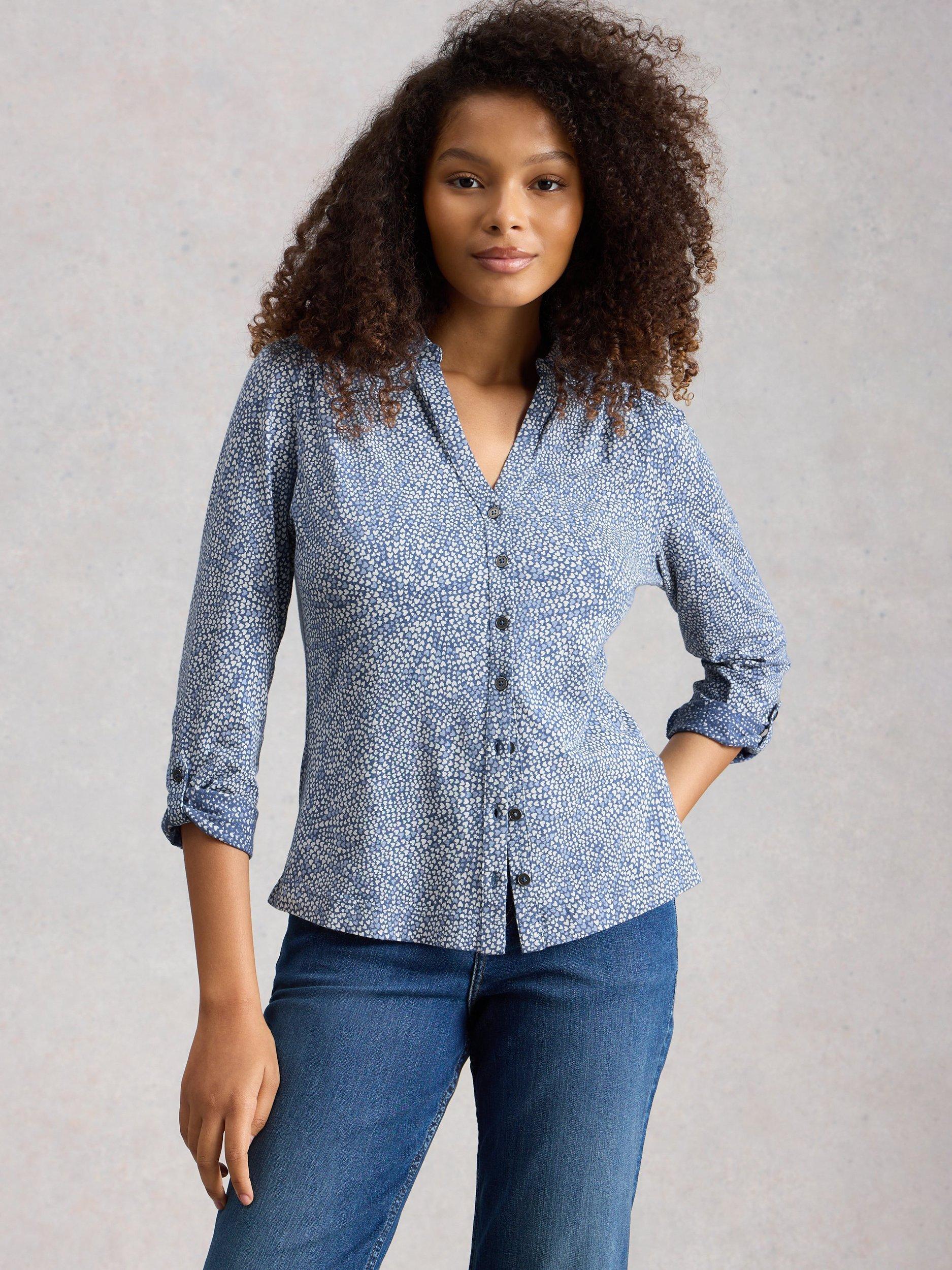 Product image 3 of 6, which shows White Stuff Phoebe Abstract Tunic Top, Green/Multi, 6