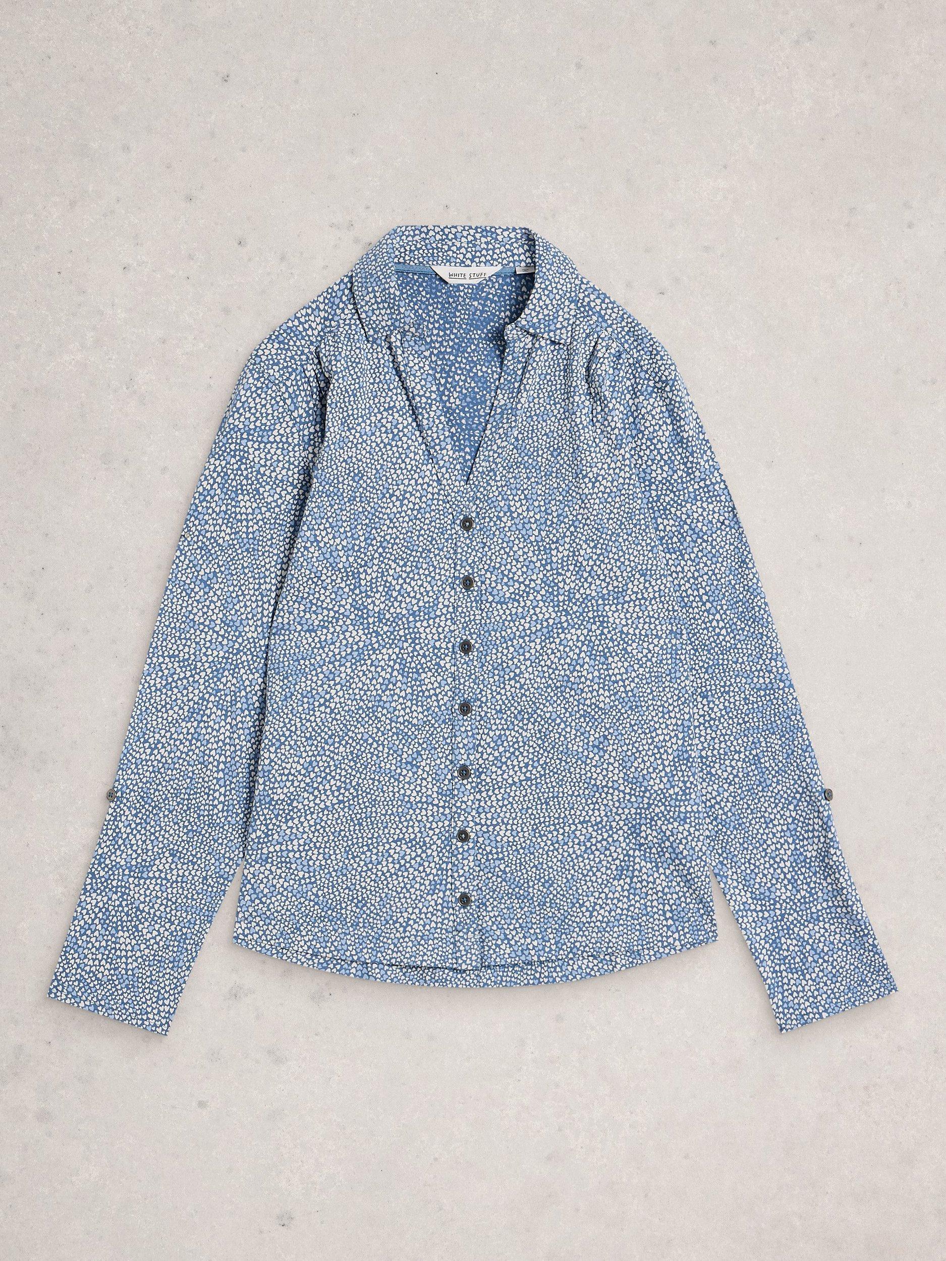 Product image 5 of 6, which shows White Stuff Phoebe Abstract Tunic Top, Green/Multi, 6