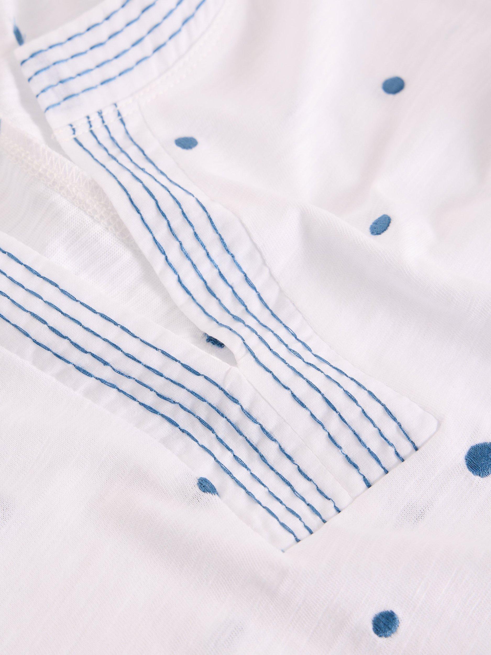 Product image 6 of 6, which shows White Stuff Weaver Embroidered Pure Organic Cotton Top, White, 6