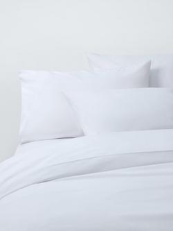 John Lewis Egyptian Cotton Percale Easy Care 400 Thread Count Bedding, White