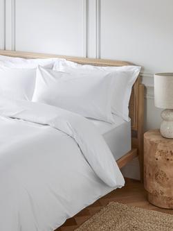 John Lewis Egyptian Cotton Percale Easy Care 400 Thread Count Bedding - view 2, White