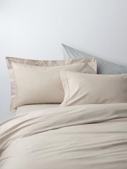 John Lewis Egyptian Cotton Percale Easy Care 400 Thread Count Bedding, Cashew