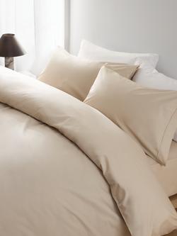 John Lewis Egyptian Cotton Percale Easy Care 400 Thread Count Bedding - view 2, Almond