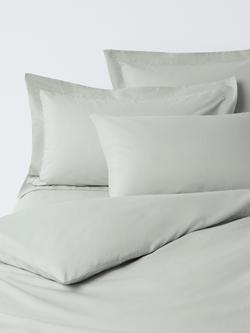 John Lewis Egyptian Cotton Percale Easy Care 400 Thread Count Bedding, Ice Mint