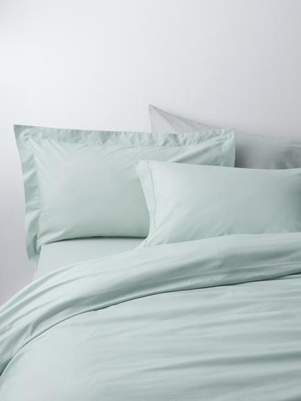 John Lewis Egyptian Cotton Percale Easy Care 400 Thread Count Bedding, Ice Mint