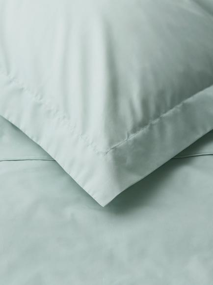 John Lewis Egyptian Cotton Percale Easy Care 400 Thread Count Bedding - view 2, Ice Mint
